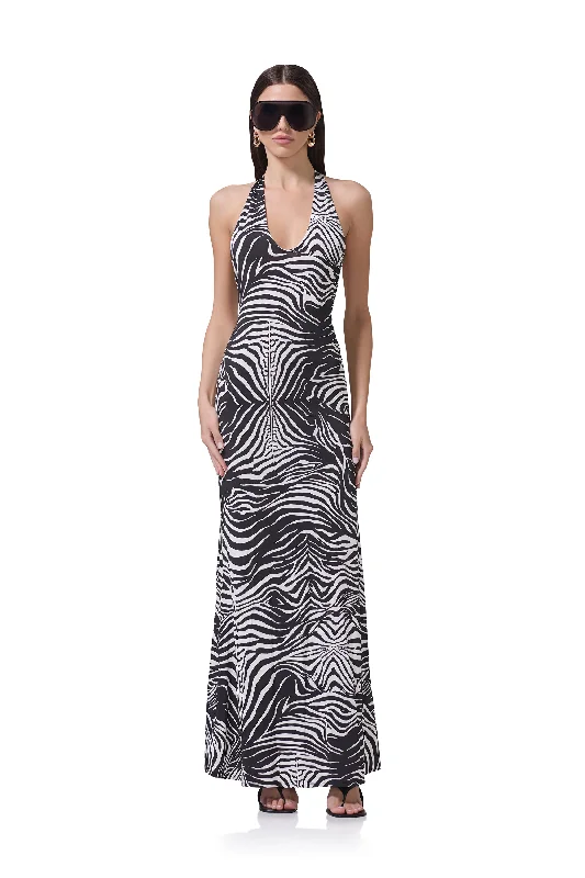 The Latest Trends Luxury Style Rue Maxi Dress - Zebra Swirl