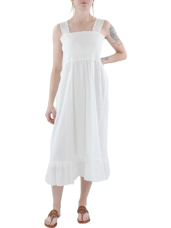 Fashion Sale Casual Chic Womens Cotton Maxi Midi Dress