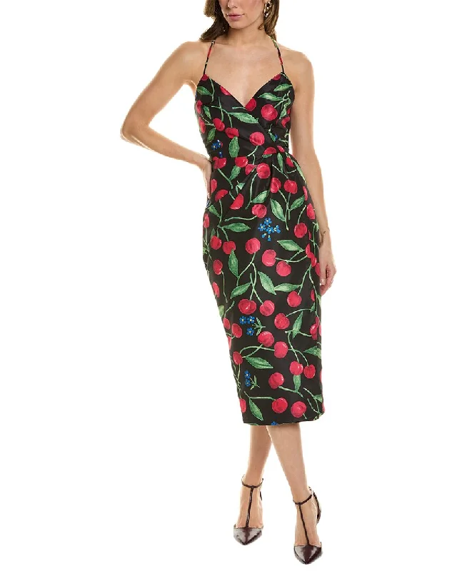 Hot Sale Boho Chic Carolina Herrera Midi Dress