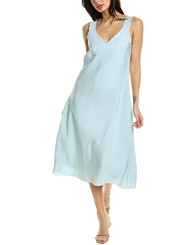 Break Fashion Norms Feminine Allure Vince V-Neck Midi Dress