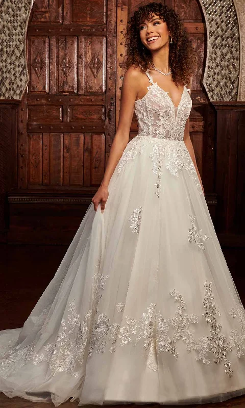 High-End Style Discounts Effortless Comfort Rachel Allan RB3166 - Sleeveless Lace Applique Bridal Gown