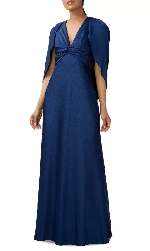 Urban Elegance Deals Classic Timeless Elegant Style Aidan Mattox MD1E207383 - Draped Sleeved Empire Satin Dress