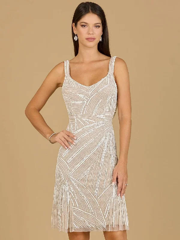 Laid-Back Fashion Offers Chic Urban Fashion Look Lara Dresses 29183 Sleeveless Beaded Cocktail Dress