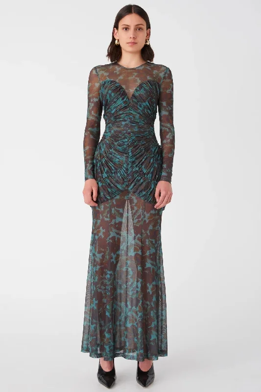 Limited Time Special Offer Chic Sophistication Misha Talitha Maxi Dress -  Vintage Chintz Print Jade