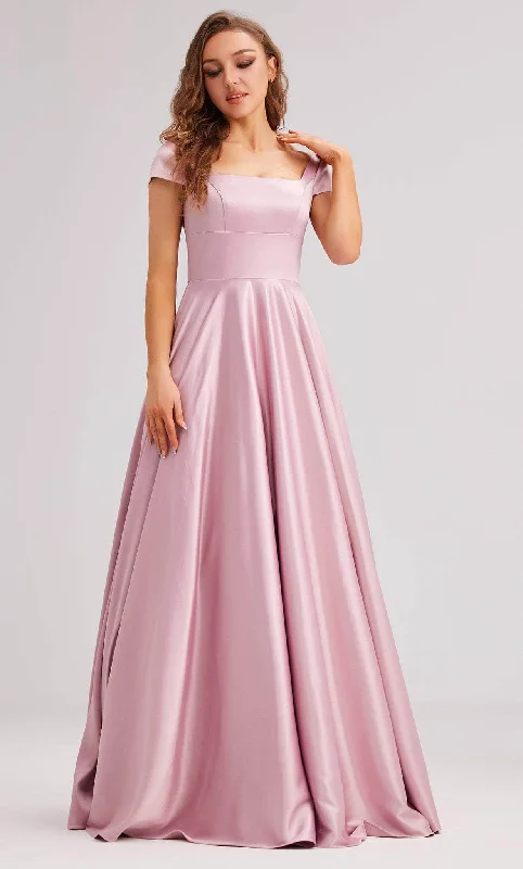 Casual Fashion Flowing Silhouette J'Adore Dresses J23032 - Cap Sleeve Satin Evening Dress