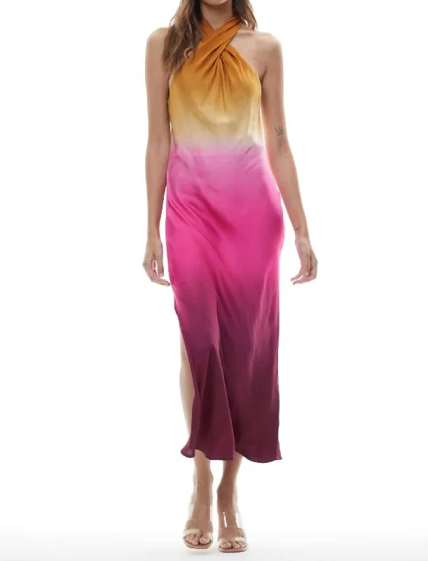 Classic Modern Offers Weekend Special Manhattan Midi Dress In Cabaret Ombre