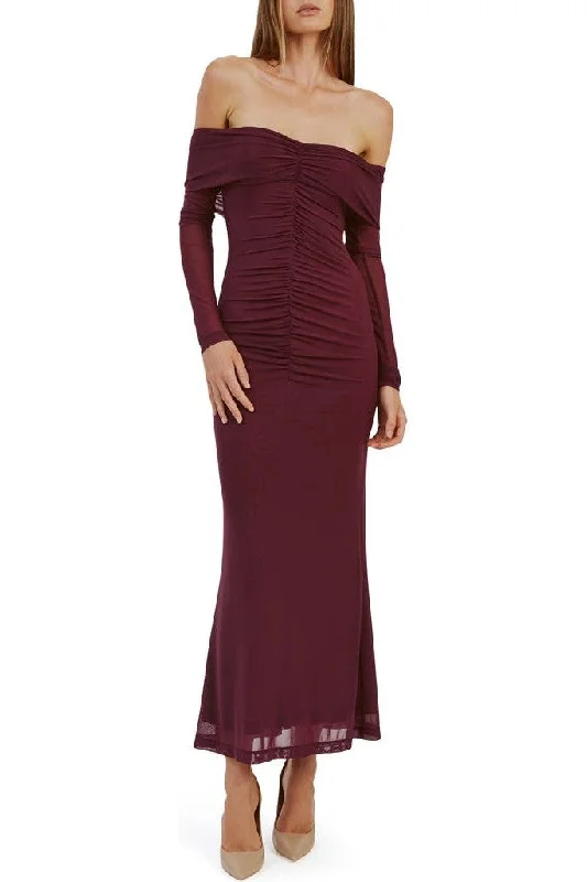 Summer Fashion Save on Classic Elegant Styles Artura Mesh Maxi Dress - Grape