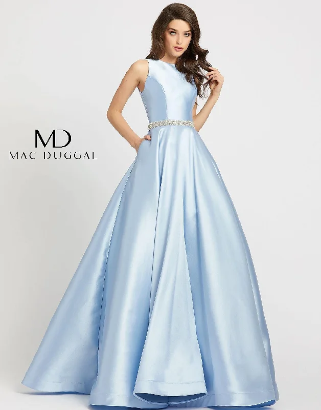 Playful Fashion Offers Modern Glamour Mac Duggal 55237 Long Sleeveless Beaded Prom Dress