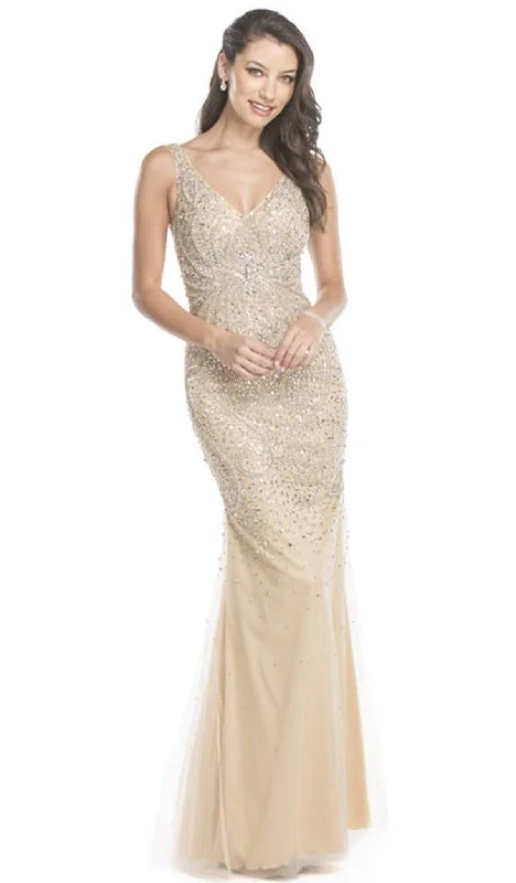 Huge Discounts This Week Subtle Sophistication Aspeed Design - Sleeveless Sequined Sheath Evening Dress