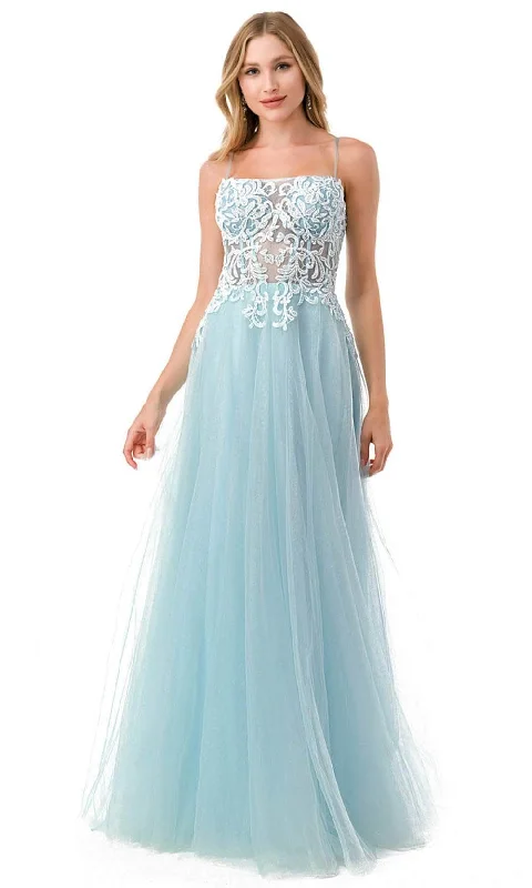 Special Offers Modern Glamour Trevi Collection L2809A - Straight-Across Sleeveless Prom Dress