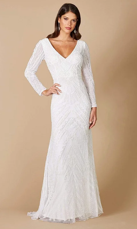 Huge Markdowns Luxe Layering Lara Dresses - 51072 Geo-Embellished Trumpet Bridal Gown