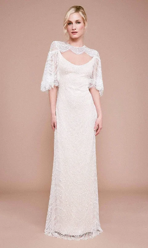 Special Offer Playful Elegance Tadashi Shoji - Atwood Lace Gown with Capelet BKV19771LBR