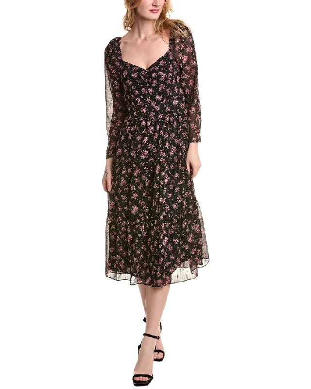 Seasonal Clearance Y2K Nostalgic Fashion Look 1.STATE Puff Sleeve Midi Dress