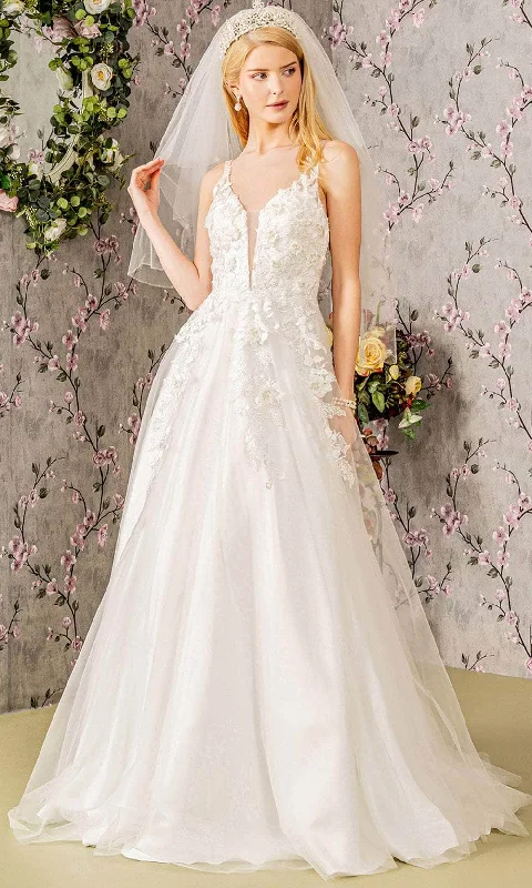 Unbeatable Prices Classic Appeal GLS by Gloria Bridal GL3269 - Floral Embroidered Wedding Gown