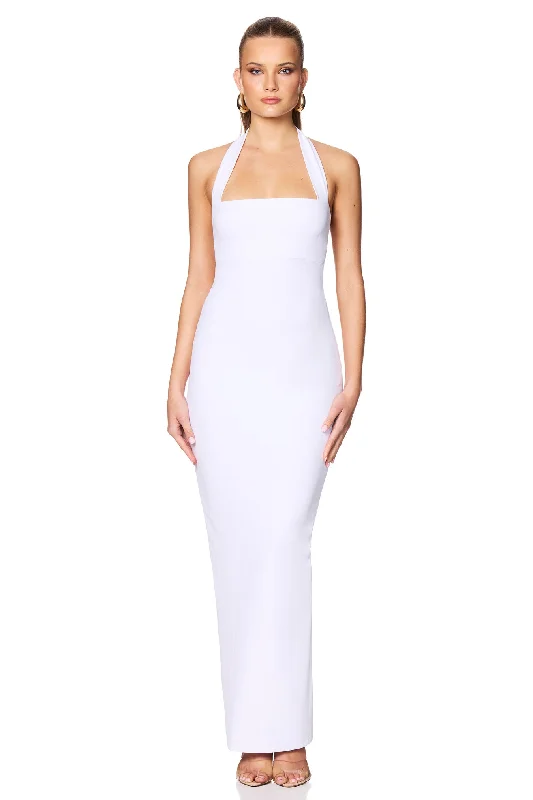 Relaxed Style Feminine Elegant Nookie Boulevard Maxi Dress - White