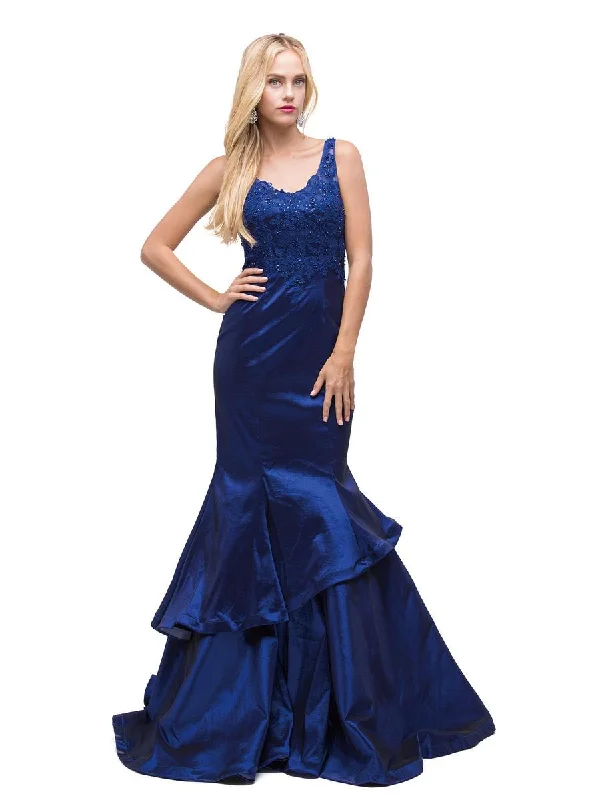 Affordable Luxury Fashion Vintage Look Dancing Queen 9457 Sleeveless V-Neck Mermaid Evening Dress