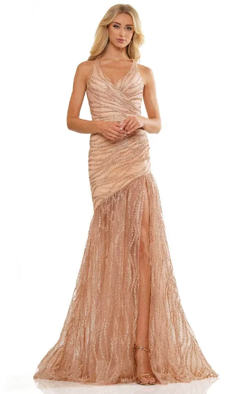 Limited-Time Offer Contemporary Elegance Colors Dress 2856 - Glittery Sleeveless Trumpet Dress