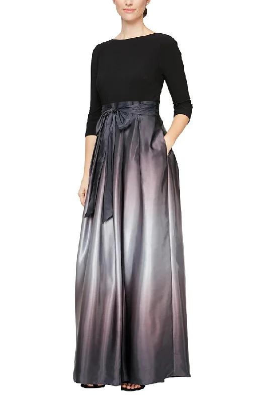 Fashion Frontiers Formal Outfit SL Fashions 9251111 Petite Ombre Satin Long Ballgown