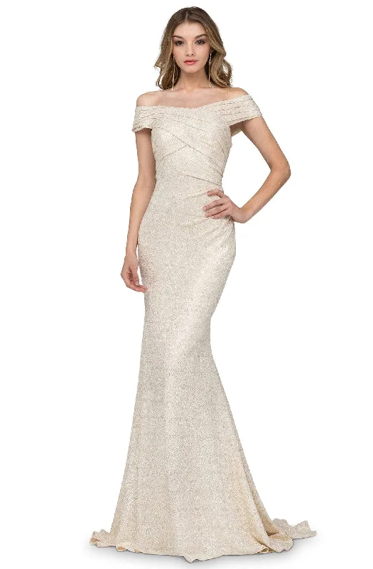 Holiday Attire Sale Effortless Grace Cecilia Couture - 1417 Ruched Off-Shoulder Mermaid Dress