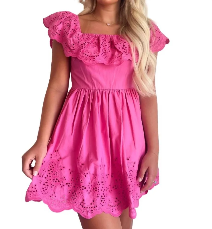 Clearance Sale, All Cheap Effortless Comfort Time For Brunch Mini Dress In Pink