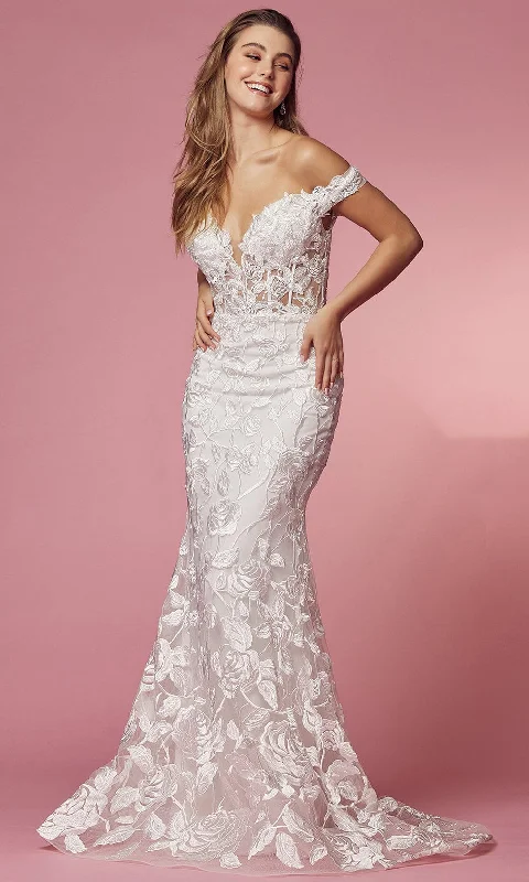 You'Ll Love Us Because Elevated Style Nox Anabel Bridal C439W - Sheer Corset Bridal Dress