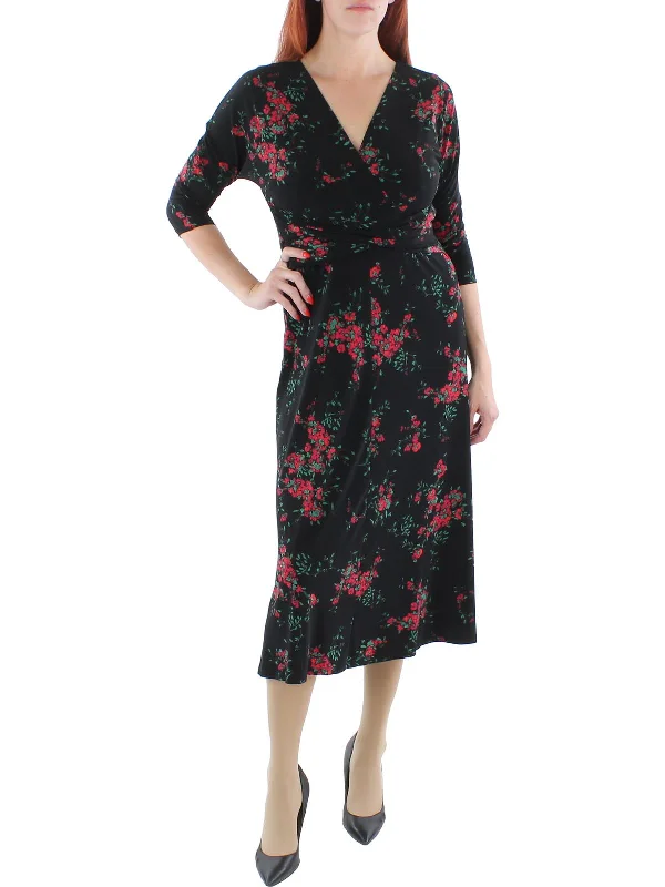 Inspired By You, Designed For You Final Clearance Womens pullover V-neck Midi Dress