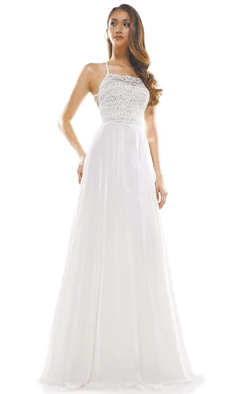 Seasonal Trends Parisian Effortless Chic Style Colors Dress - Strappy Lace Bodice A-Line Gown G889