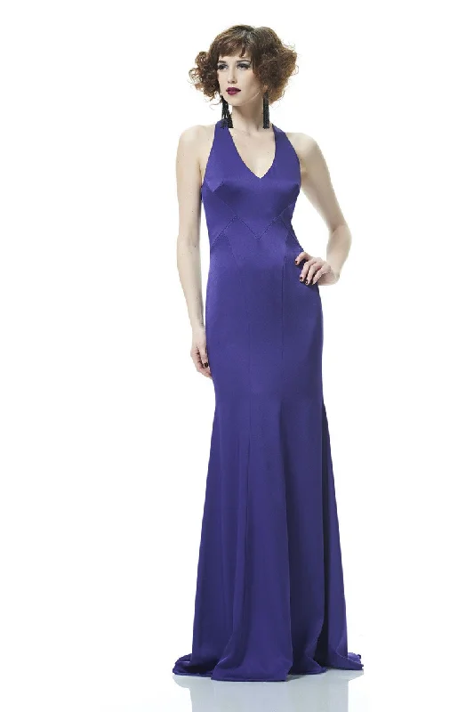 The Latest Fashion Trends Polished Finish Theia - 883046 Satin Crepe Trumpet Gown