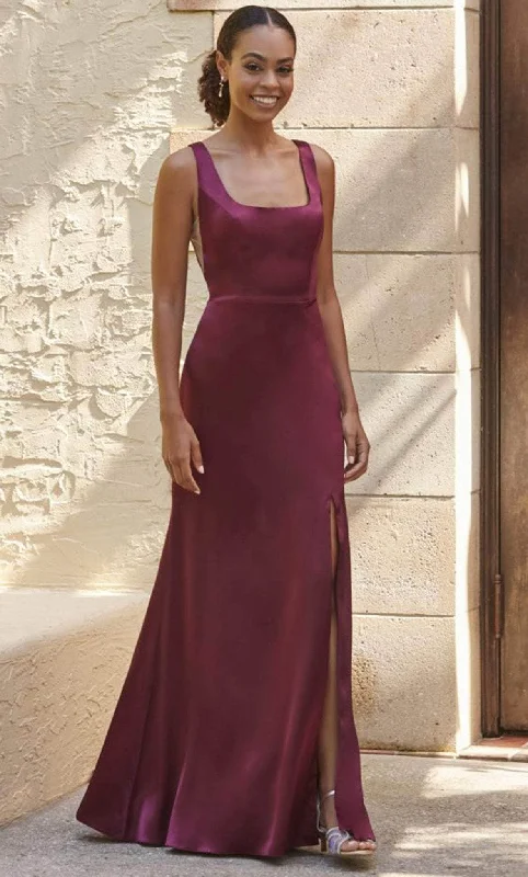 Polished Style Deals Hollywood Glam Award - Show Style Christina Wu Celebration 22143 - Square Satin Evening Dress