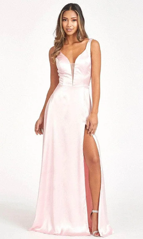 High-End Style Discounts Alluring Design Elizabeth K GL1992 - Plunging Bodice Satin Prom Dress