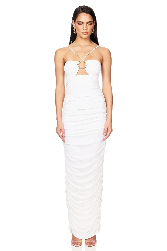 Timeless Style Promotions Luxury Style Nookie Empire Maxi Dress - White