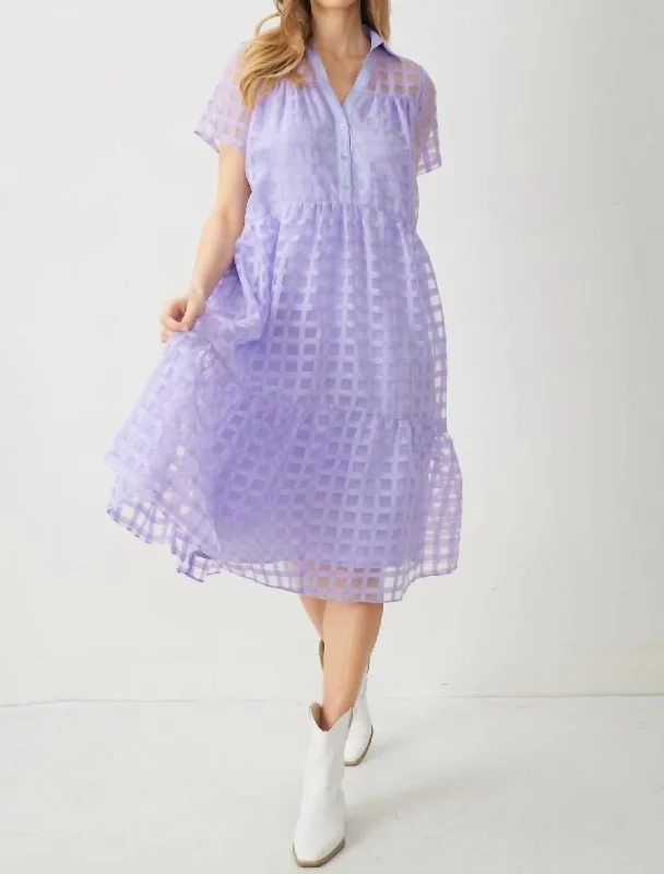 Trendy Styles Bold Patterns Feels Like Forever Midi Dress In Lavender