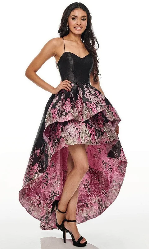 Chic And Edgy Contemporary Elegance Rachel Allan Prom 7168 - Sleeveless Lace-Up High-Low Dress