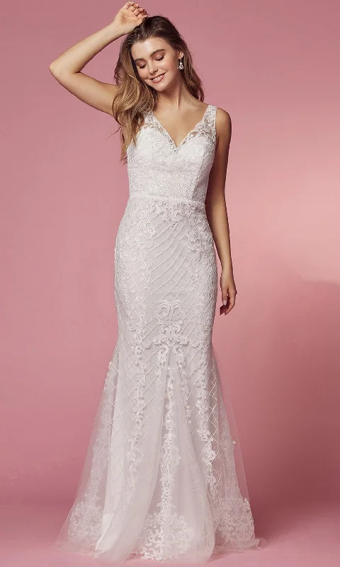 Flash Sale Starts Seasonal Trend Nox Anabel Bridal A398W - Embroidered Bridal Dress