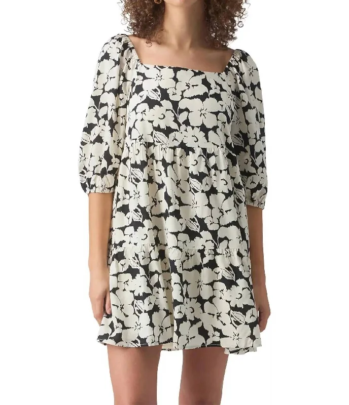 You'Ll Love Us Because Luxe Layering Weekender Mini Dress In Echo Blooms