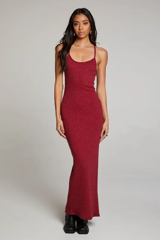 Fashion Forward, Function First Subtle Sophistication Emma Blood Red Maxi Dress