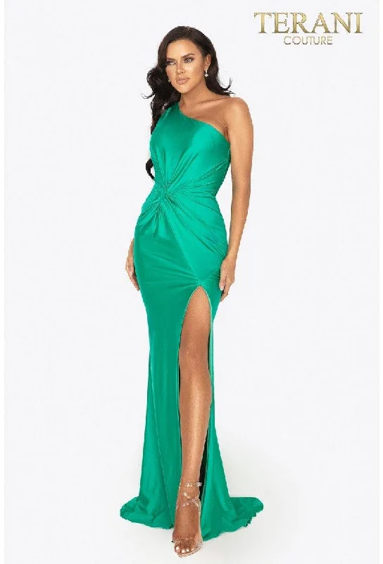 Vintage Style Deals Sleek Design Terani Couture 2011P1066 One Shoulder Long Prom Dress