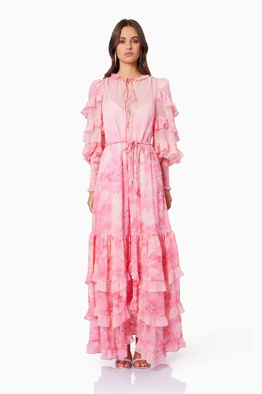 Edgy Fashion Deals Elegant Details Ivy Maxi Dress - Pink