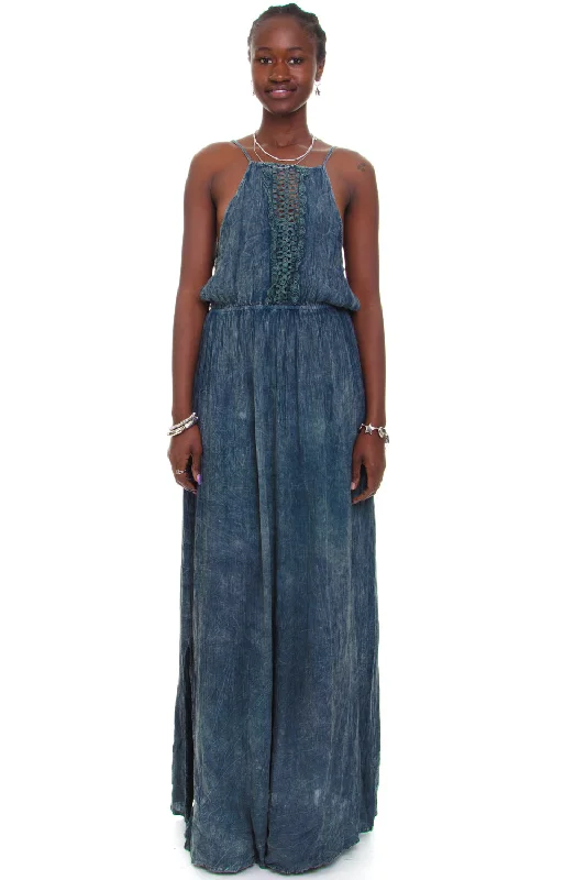 Must Haves Refined Simplicity Vintage Y2K Faded Green Fairy Maxi Dress - S/M