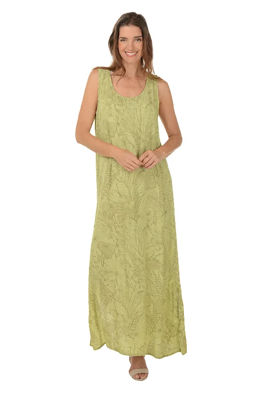 Seasonal Trends Final Clearance Lush Tropics Sleeveless Maxi Dress