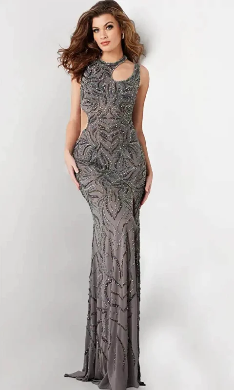 Big Savings Dreamy Aesthetic Jovani 25692 - Sleeveless Embellished Prom Dress