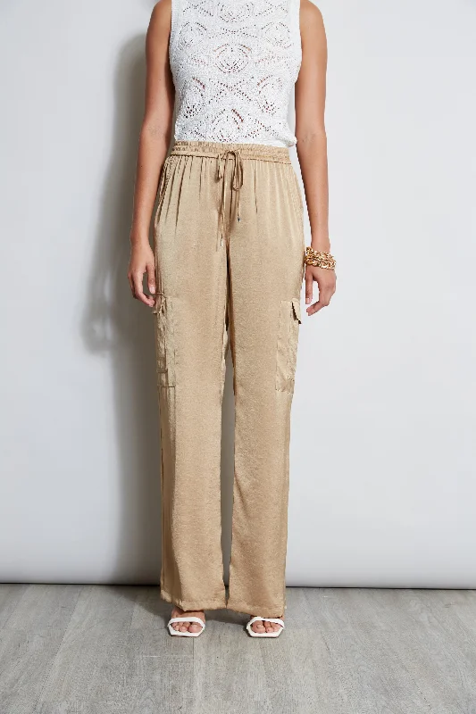 Huge Markdowns Refined Simplicity Relaxed Satin Cargo Pant