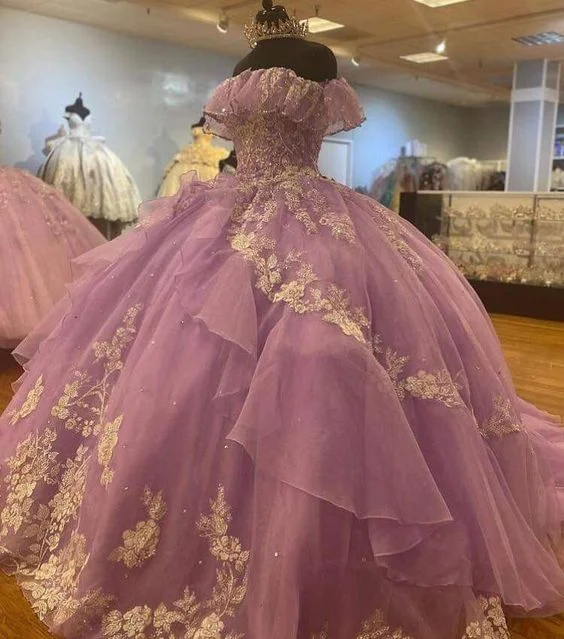 Avant-Garde Style Promotions Feminine Allure A-line Tulle Ball Gown Puffy Sweet 16 Dress Birthday Dress