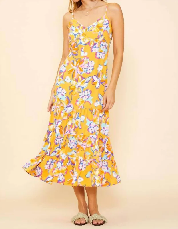 Hot Deals Effortless Grace Button Detail Midi Dress In Mango Sorbert