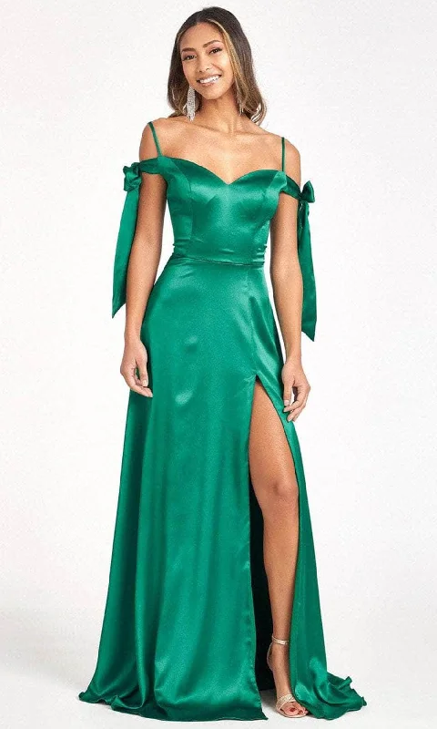 Limited-Time Offer Final Clearance Elizabeth K GL1994 - Tie Strap Satin A-Line Prom Dress