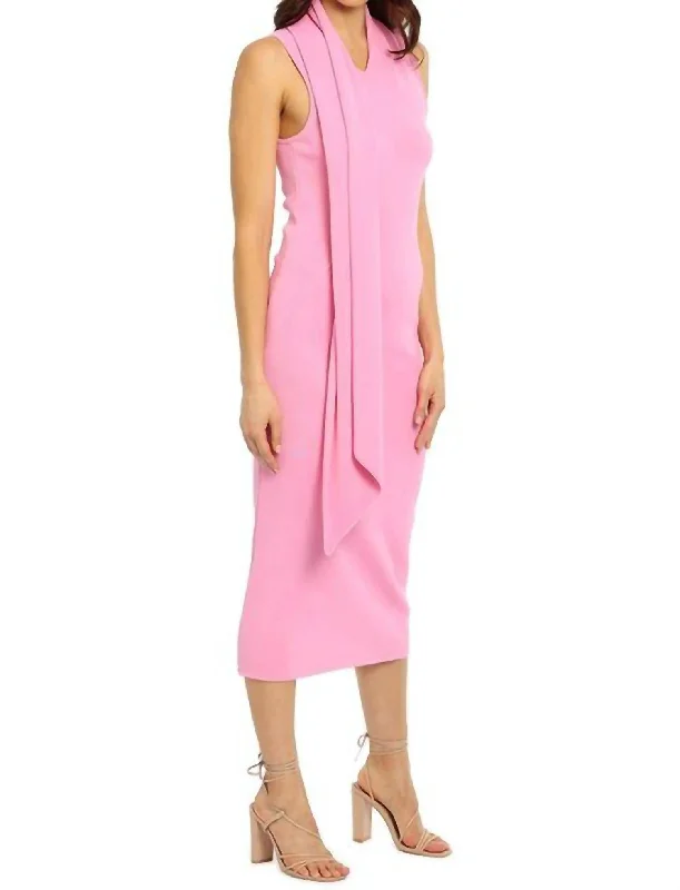 Massive Selection Sale Coastal Beach - Inspired Style Aster Midi Dress In Pink