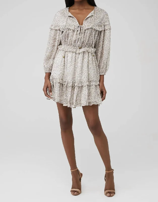 Trend Forward Threads Classic Timeless Elegant Style La Vie Boheme Mini Dress In St. Germain