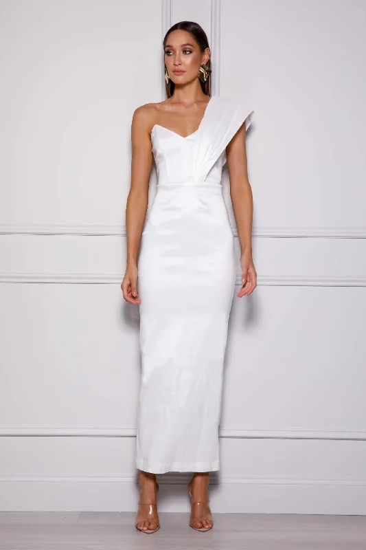 Exclusive Deals Online Feminine Elegant Kaiya Maxi Dress - White