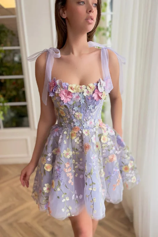 Budget-Friendly Fashion Limited - Edition Drops Seasons of Love 3D Floral Embroidered Mini Dress