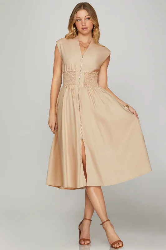 Trend Leading Collection Alluring Design Monroe Maxi Dress - Taupe